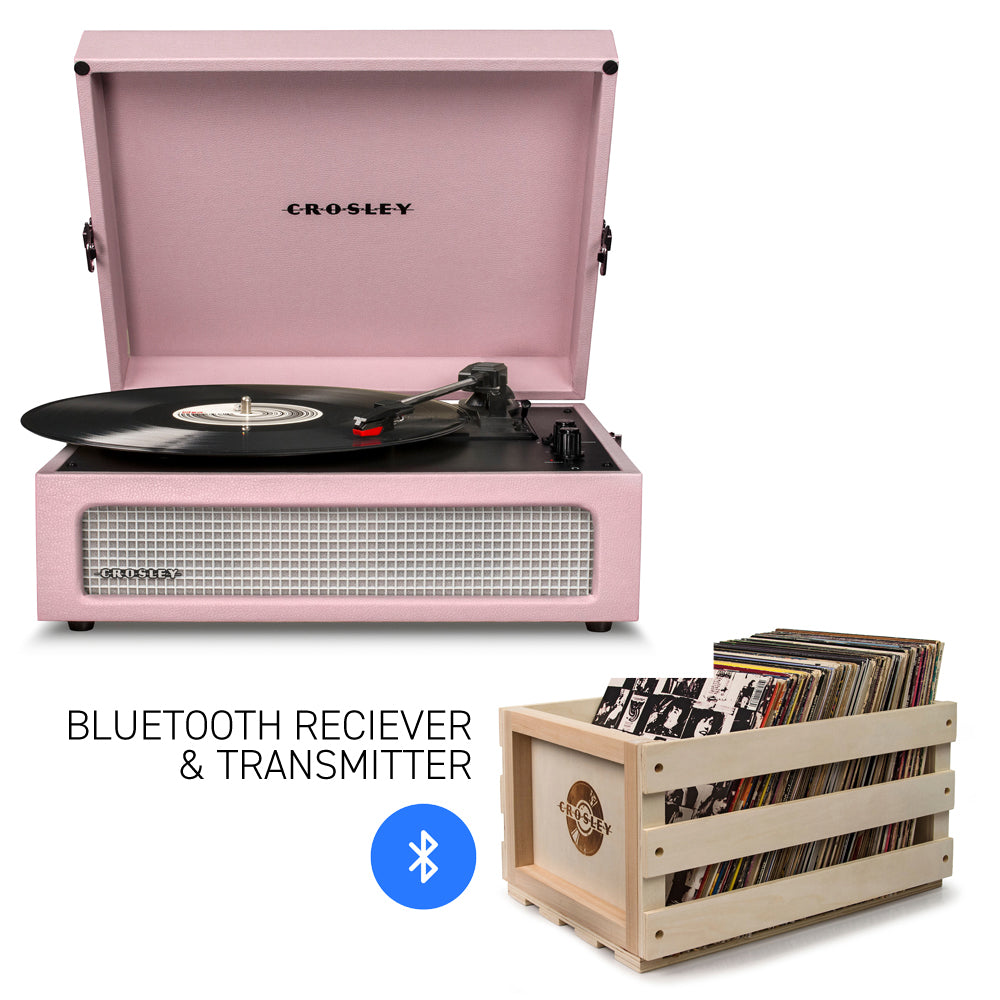 Crosley Voyager Amethyst Bluetooth Portable Turntable 3-Speed with Record Storage Crate - SuperSaverAU - view 5
