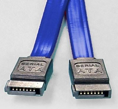 8WARE SATA 3.0 Data Cable 0.5m / 50cm Male to Male Straight 180 to 180 Degree 26AWG Blue CBAT-SATA3-180D - SuperSaverAU - view 1