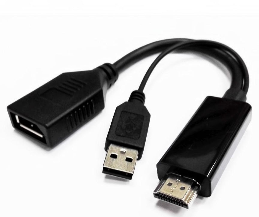 8WARE HDMI to DisplayPort DP Male to Female with USB (for power) Adapter Cable - SuperSaverAU - view 1