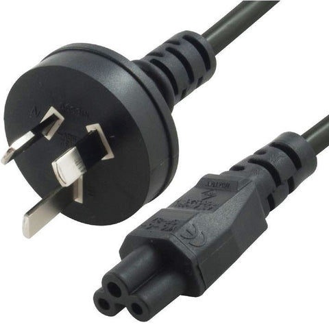 8WARE AU Power Lead Cord Cable 2m - 3-Pin to Cloverleaf Plug ICE 320-C5 Mickey Type Black 240V 7.5A 3 core for Notebook/Laptop AC Adapter UPAT-IECM-1 - SuperSaverAU - view 1