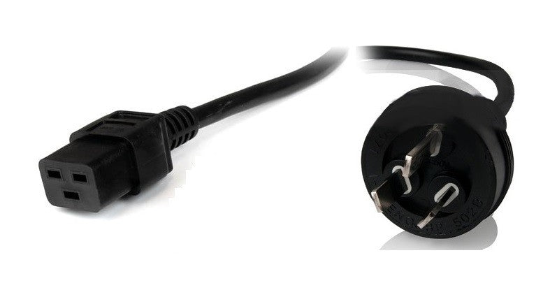 8WARE Power Cable 2m 3-Pin 15A AU to IEC C19 Male to Female - SuperSaverAU - view 1