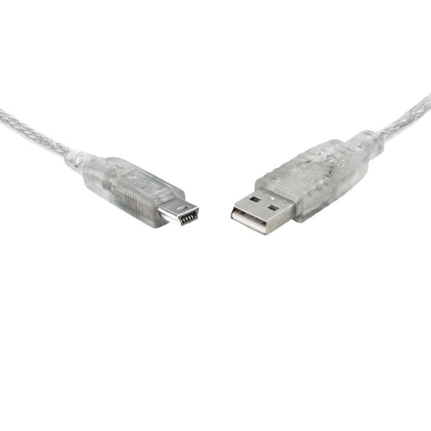 8WARE USB 2.0 Cable 1m A to Mini-USB B Male to Male Transparent - SuperSaverAU - view 1