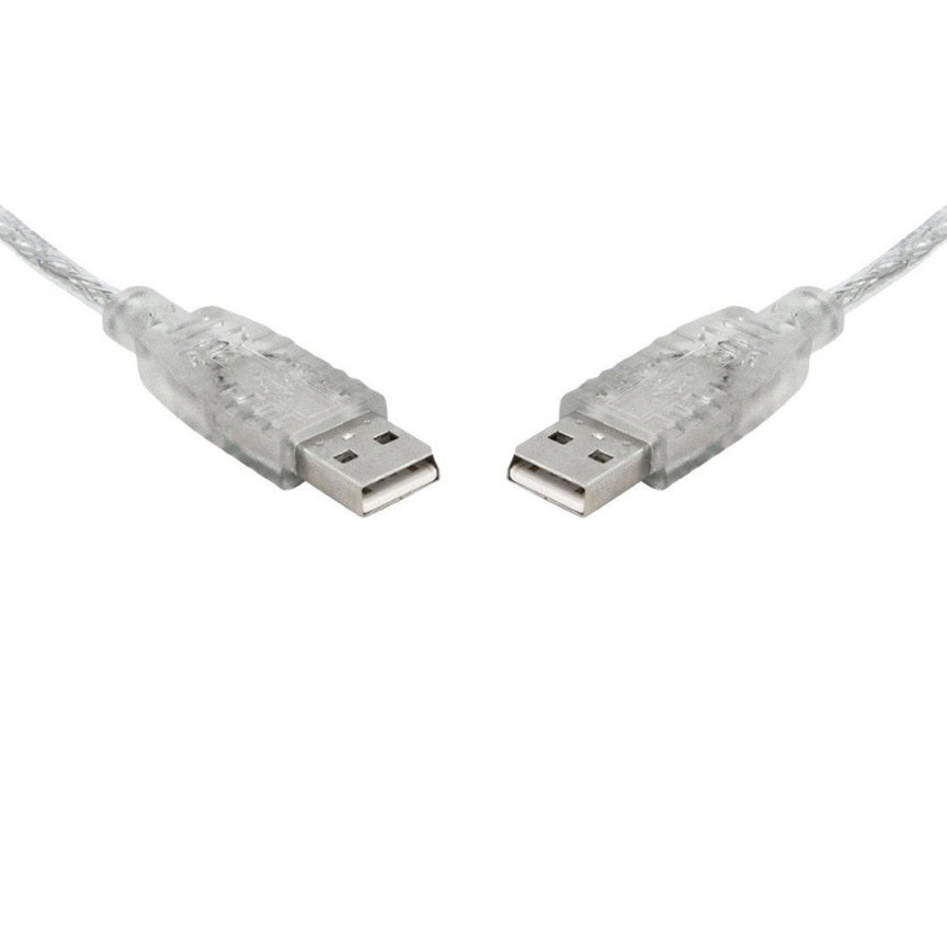 8WARE USB 2.0 Cable 2m A to A Male to Male Transparent - SuperSaverAU - view 1