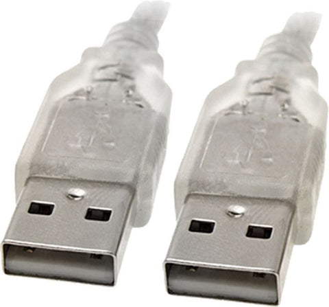 8WARE USB 2.0 Cable 3m A to A Male to Male Transparent - SuperSaverAU - view 1