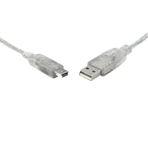 8WARE USB 2.0 Cable 3m A to B 5-pin Mini Transparent Metal Sheath UL Approved - SuperSaverAU - view 1