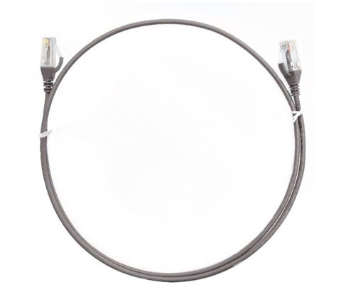 8WARE CAT6 Ultra Thin Slim Cable 1m - Grey Color Premium RJ45 Ethernet Network LAN UTP Patch Cord 26AWG - SuperSaverAU - view 1