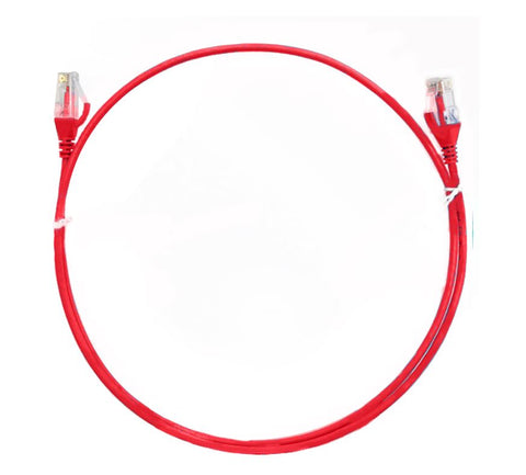 8WARE CAT6 Ultra Thin Slim Cable 3m / 300cm - Red Color Premium RJ45 Ethernet Network LAN UTP Patch Cord 26AWG for Data Only, not PoE - SuperSaverAU - view 1