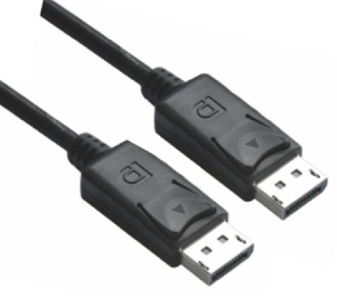 ASTROTEK DisplayPort DP Cable 1m - 20 pins Male to Male 1.2V 30AWG Nickle Plated Assembly type Black PVC Jacket RoHS CBAT-DP-MM-2M - SuperSaverAU - view 1