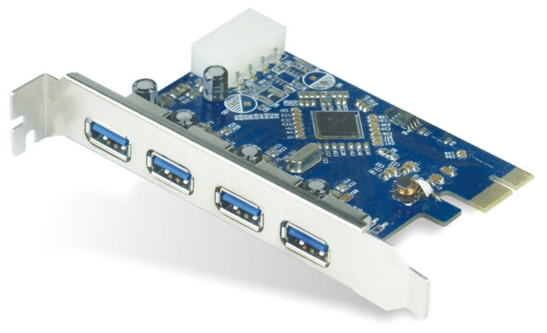 ASTROTEK 4x Ports USB 3.0 PCIe PCI Express Add-on Card Adapter 5Gbps Windows XP/7/8/10 Server 2008 & later Renesas 720201 Chipset USSUN-USB4300NS - SuperSaverAU - view 1