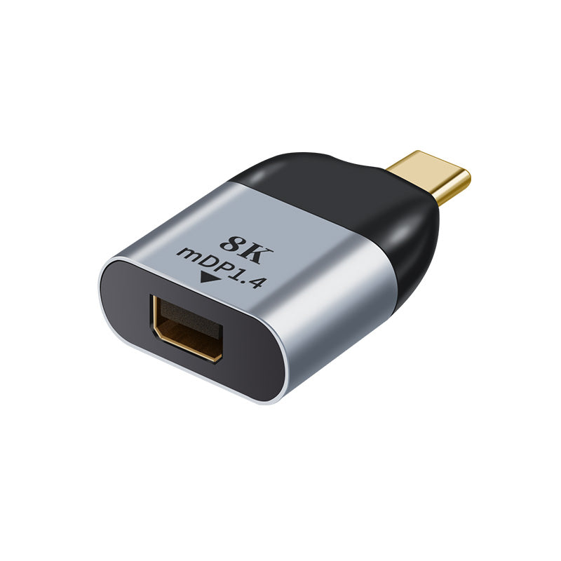 ASTROTEK USB-C to Mini DP DP DisplayPort male to female adapter support 8K@60Hz 4K@60Hz Aluminum shell Gold plating for Windows Android Mac OS - SuperSaverAU - view 1