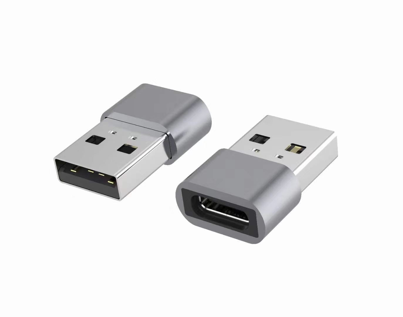 ASTROTEK Type C Female to USB 2.0 Male OTG Adapter 480Mhz For Laptop, Wall Chargers,Phone Sliver 1 Yr - SuperSaverAU - view 1