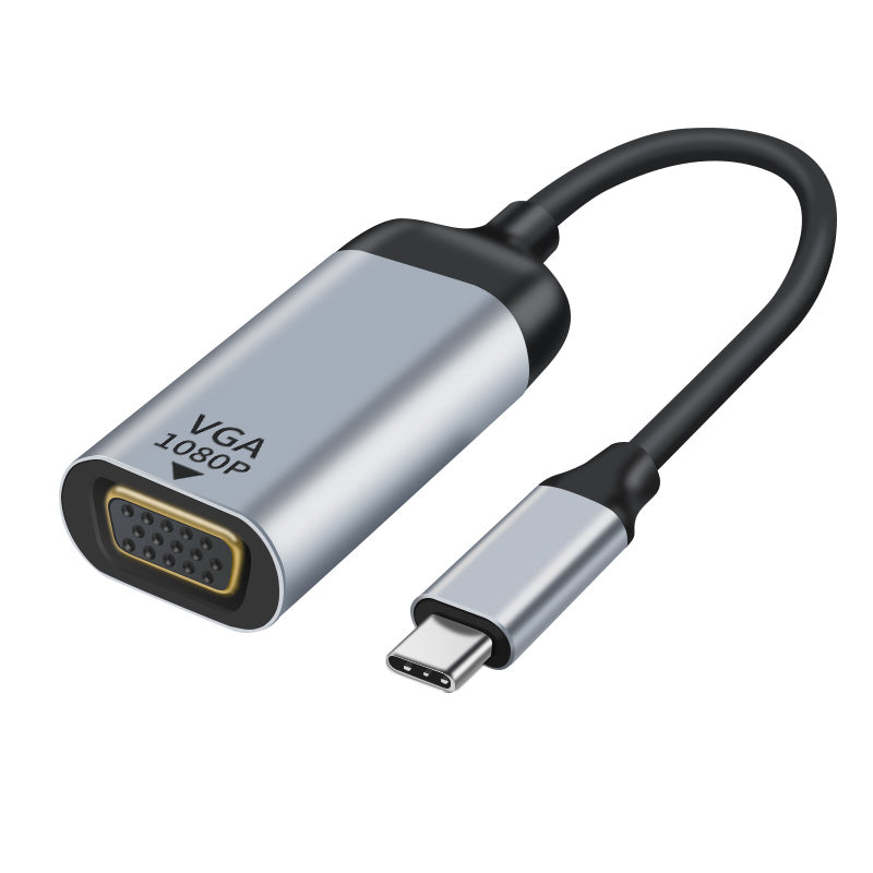 ASTROTEK USB-C to VGA Male to Female Adapter 15cm cable support 1080P@60Hz QXGA QWXGA WUXGA UXGA Aluminum shell Gold plating for Windows Android Mac - SuperSaverAU - view 1
