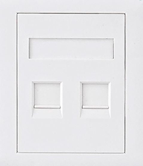 Astrotek CAT5e RJ45 Wall Face Plate 2 Port Socket Kit 86x86mm - SuperSaverAU - view 1