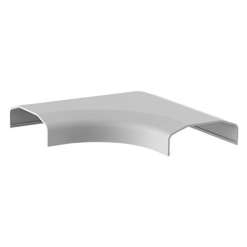 BRATECK L Shape Cable Cover Joint, ABS, 127x127x21.5mm, White - SuperSaverAU - view 1