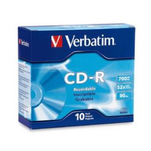 Verbatim CD-R 700MB 10Pk Slim Case 52x - Lifetime Warranty, Compatible 1x-48x - SuperSaverAU - view 1