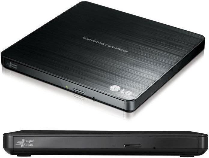 LG GP60NB50 8x Ultra Slim Portable External USB DVD Drive Burner - M Disc Silent Play Jamless Play - SuperSaverAU - view 1