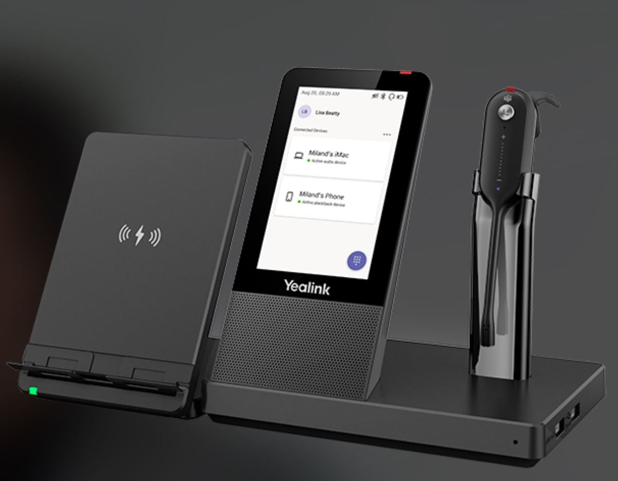 YEALINK WH67 Standard UC DECT Wireless Headset With Touchscreen, Busy light On Headset. All Devices in One. All Connection in One. All Control in One - SuperSaverAU - view 3