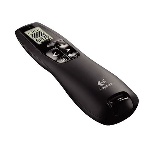 Logitech R800 Laser Presentation Remote LCD display time tracking 30m Range, 2.4GHz Instuitive slideshow controls MILT-R700PRO 910-003508 - SuperSaverAU - view 1