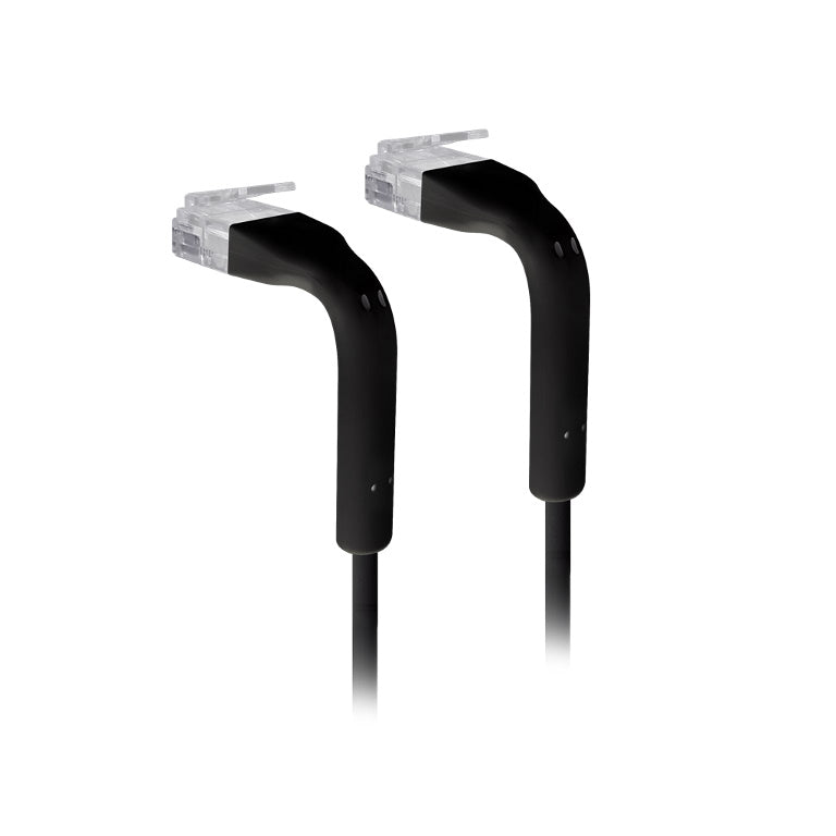 UBIQUITI patch cable with both end bendable RJ45 0.22m - Black - SuperSaverAU - view 1