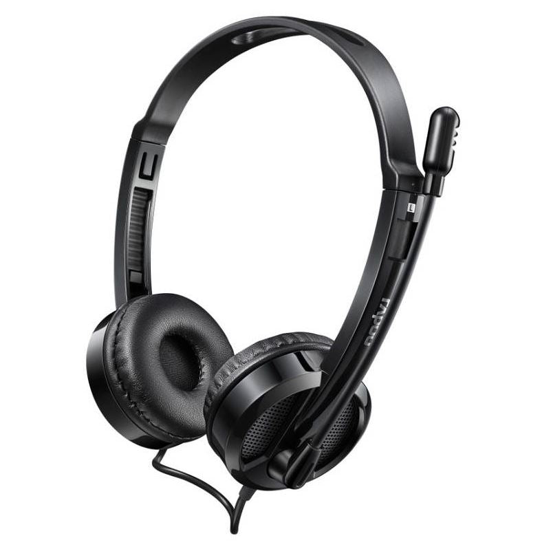 RAPOO H100 Wired Stereo Headsets - HD Voice Rotary Microphone Volume Adjustment 3.5mm - SuperSaverAU - view 3