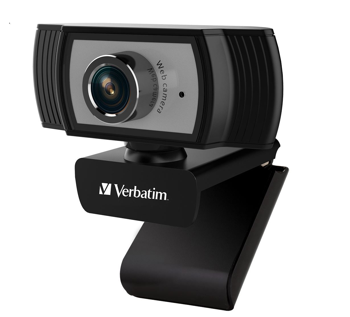 Verbatim 1080p Full HD Webcam Black Silver 2.0MP CMOS Sensor USB Plug & Play Low Light Correction - SuperSaverAU - view 2