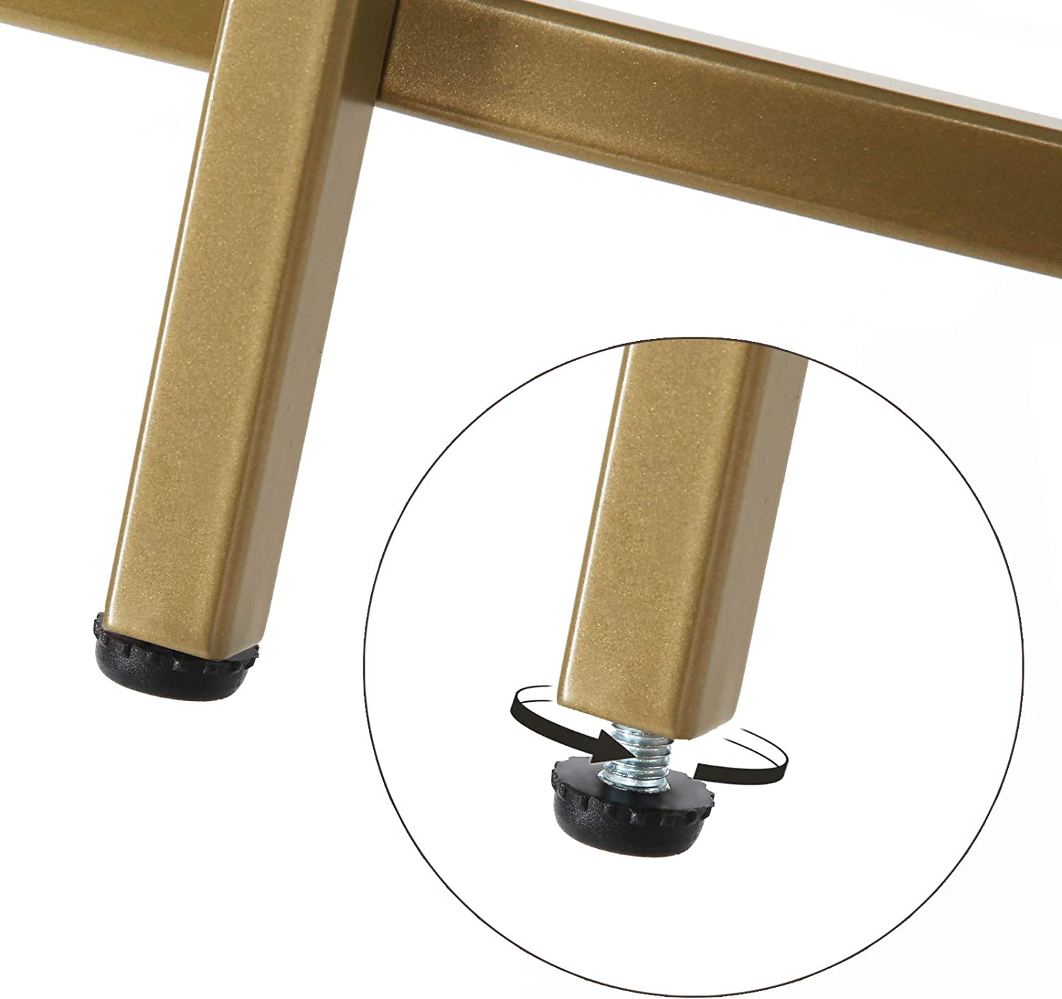 Gold Round Side Table with Metal Frame - SuperSaverAU - view 5