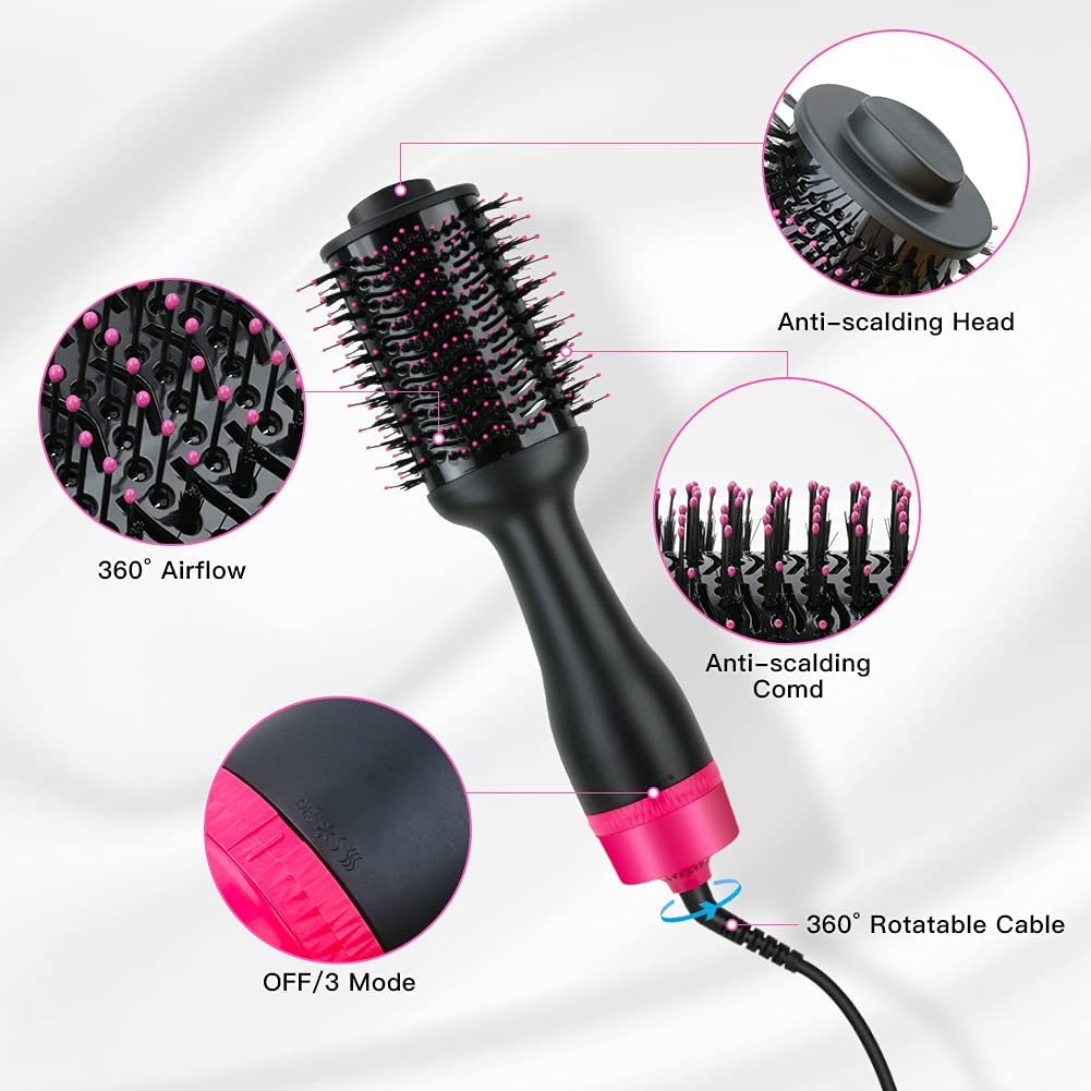 Premium One-Step Hot Air Hair Dryer Brush with Negative Ion AU Plug