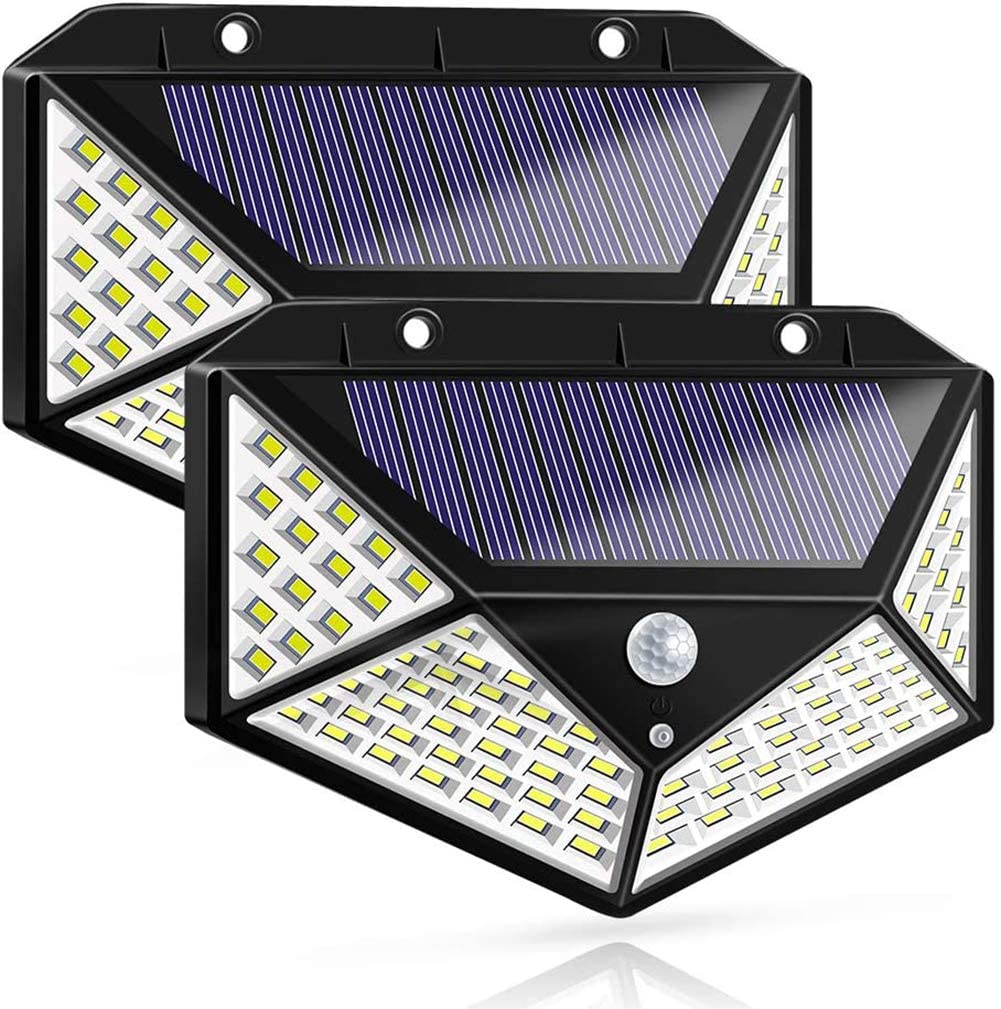 100 Waterproof LED Motion Sensor Solar Security Lights Outdoor 2pack - 3 Modes, 1000 Lumens - SuperSaverAU - view 1
