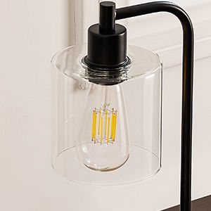 2x Pack Industrial Table Lamp with 2 USB Ports, Dimmable LED Bulb, 40x23x20 cm - SuperSaverAU - view 1