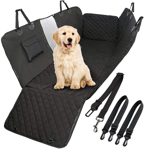 Premium Waterproof Dog Car Seat Cover with Mesh Window 137x147cm