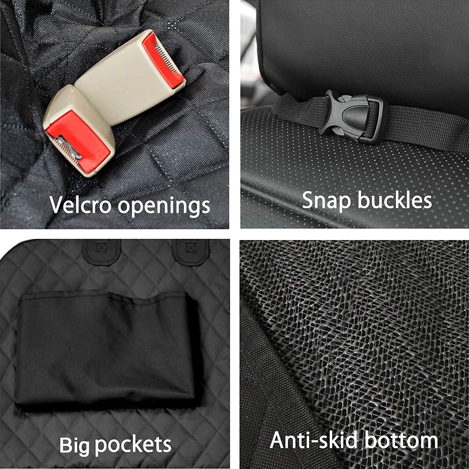 Premium Waterproof Dog Car Seat Cover with Mesh Window 137x147cm