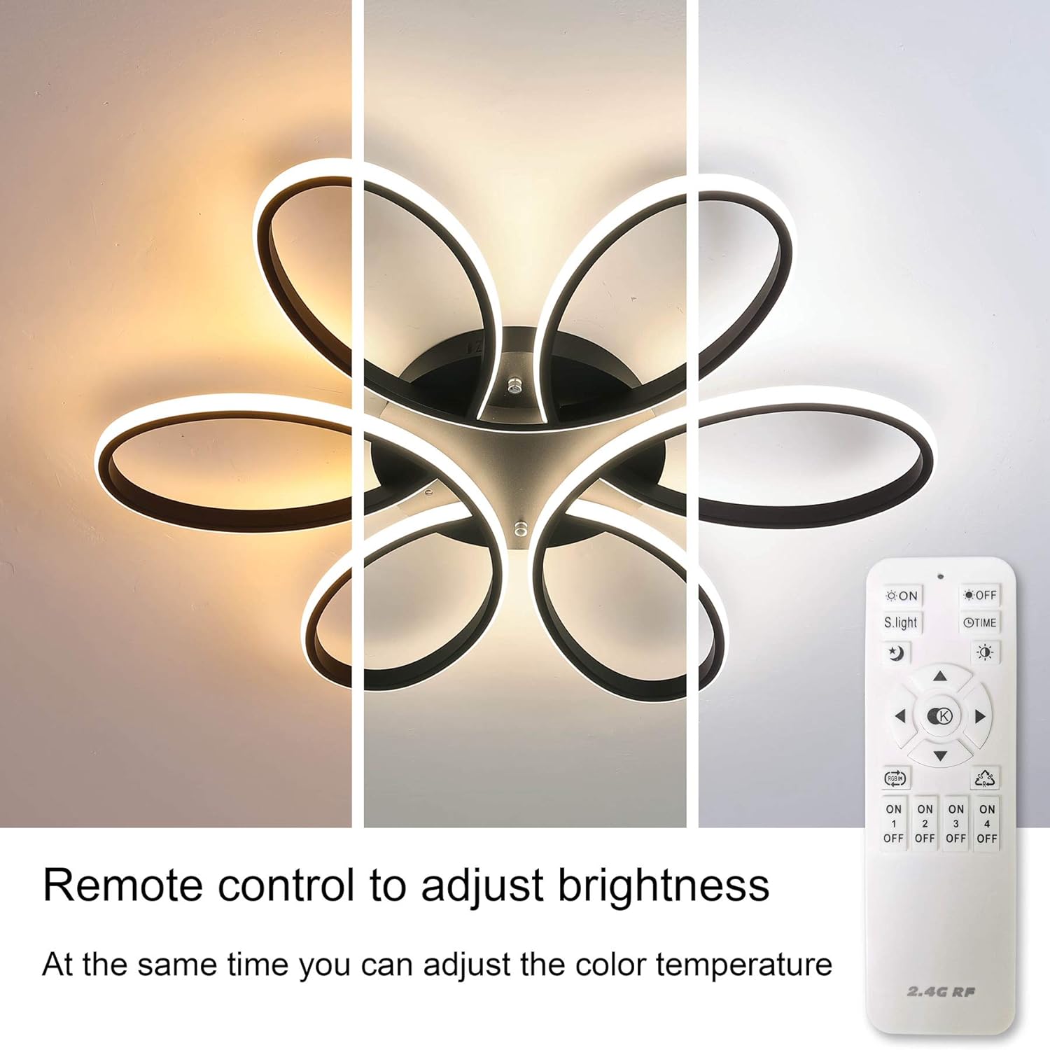 Premium Modern Dimmable LED Chandelier with Remote - 90cm