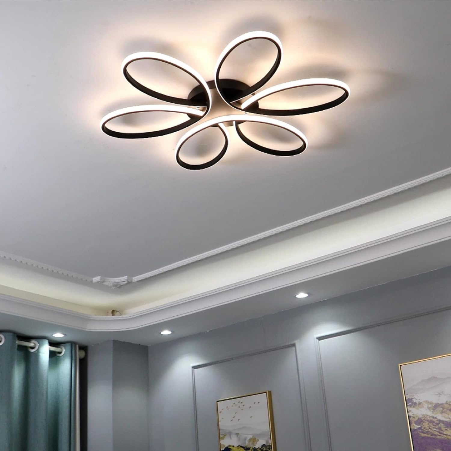 Premium Modern Dimmable LED Chandelier with Remote - 90cm