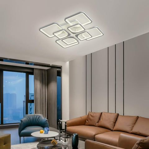 Modern LED Ceiling Light Dimmable Remote 60x60x12 cm 4200 Lumens 3000K-6000K - SuperSaverAU - view 1