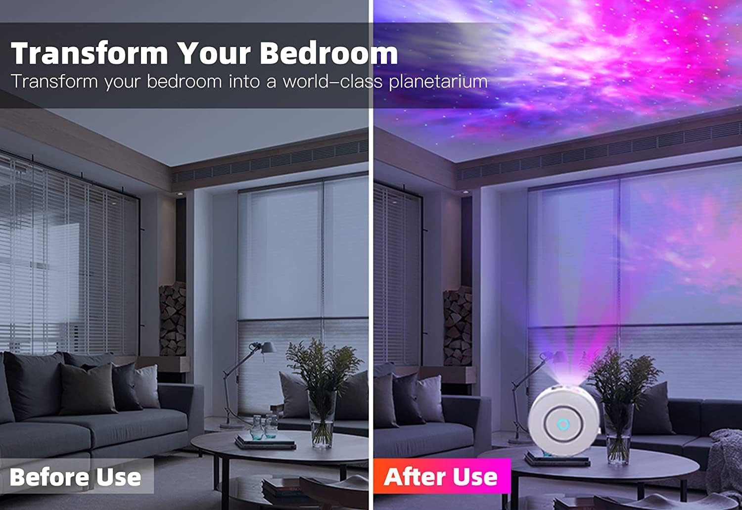 Star Projector Galaxy Light Bedroom connected with Alexa and Google Home - SuperSaverAU - view 2