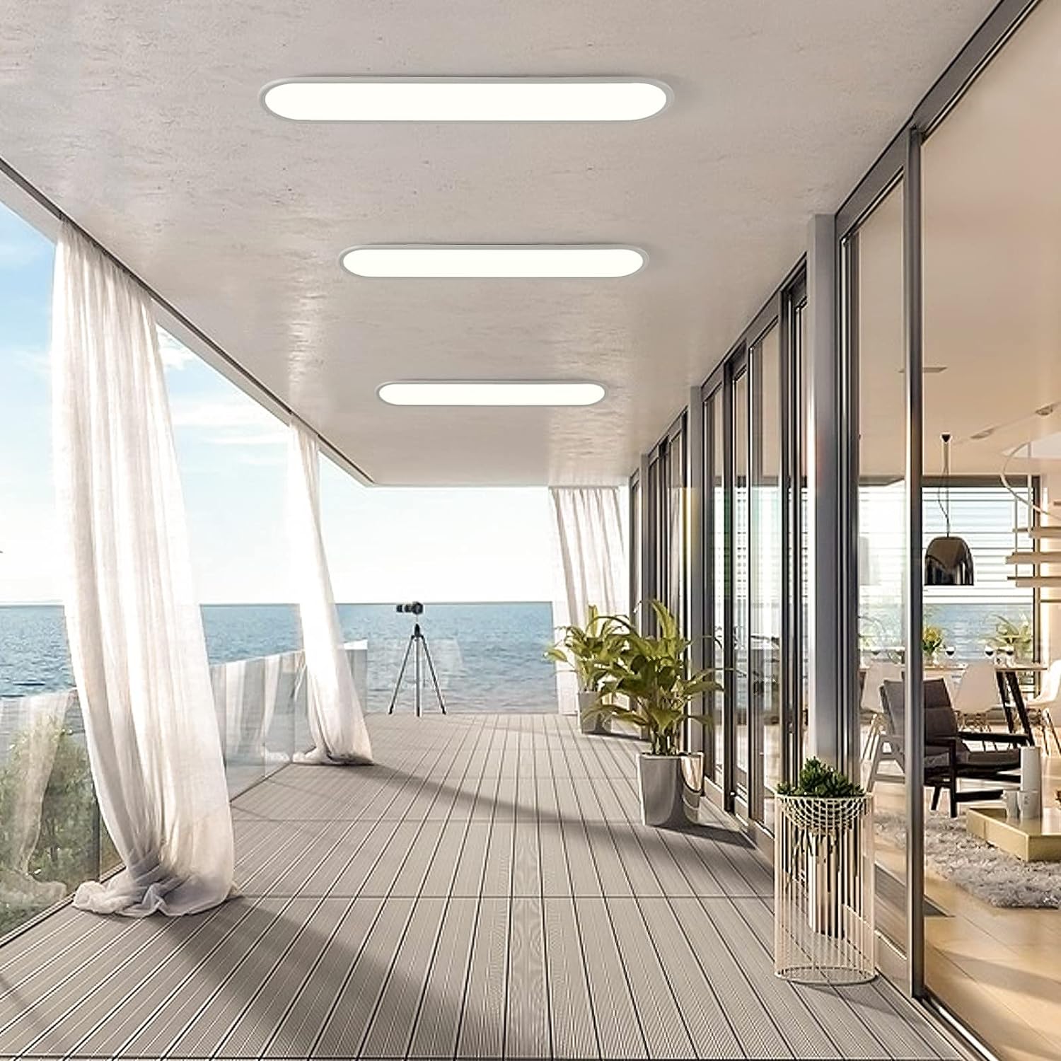 LED Ceiling Light 48W Dimmable 3000-6500K Ultrathin 102x22x5 cm - SuperSaverAU - view 4