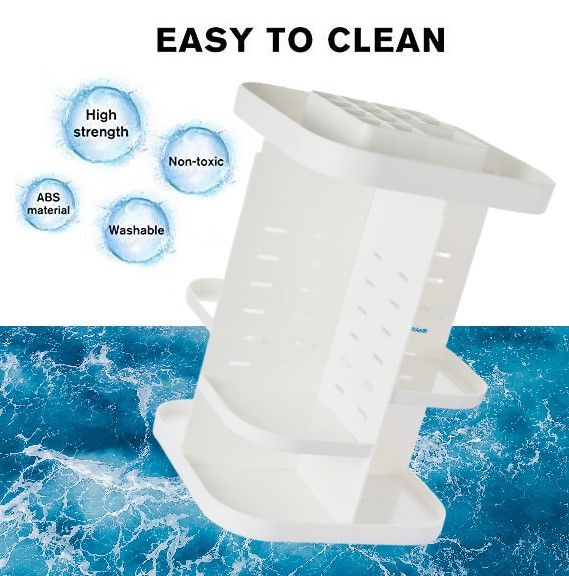 360 Rotating Large Capacity Makeup Organizer for Bedroom and Bathroom (White) - SuperSaverAU - view 8