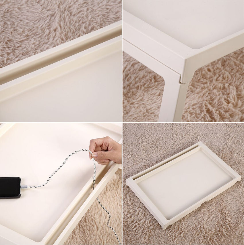 Premium White Foldable Laptop Bed Desk for Home Office