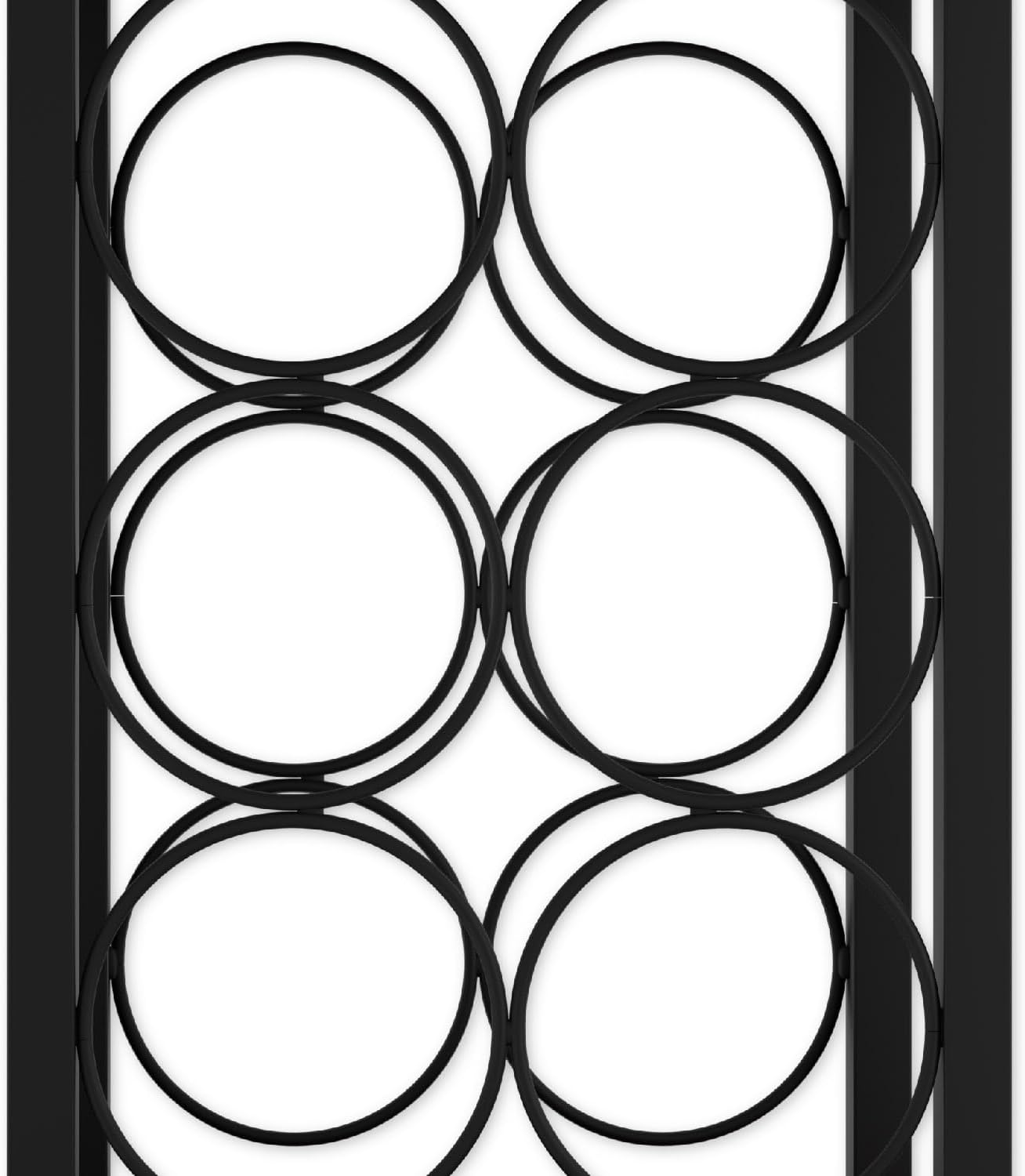 Wine Rack Countertop Holder for 6 Bottles & 2 Glasses - Wooden & Metal - SuperSaverAU - view 7
