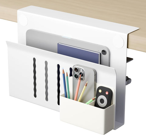 Premium Under Desk Laptop Holder with Cable Tray & Pen Storage