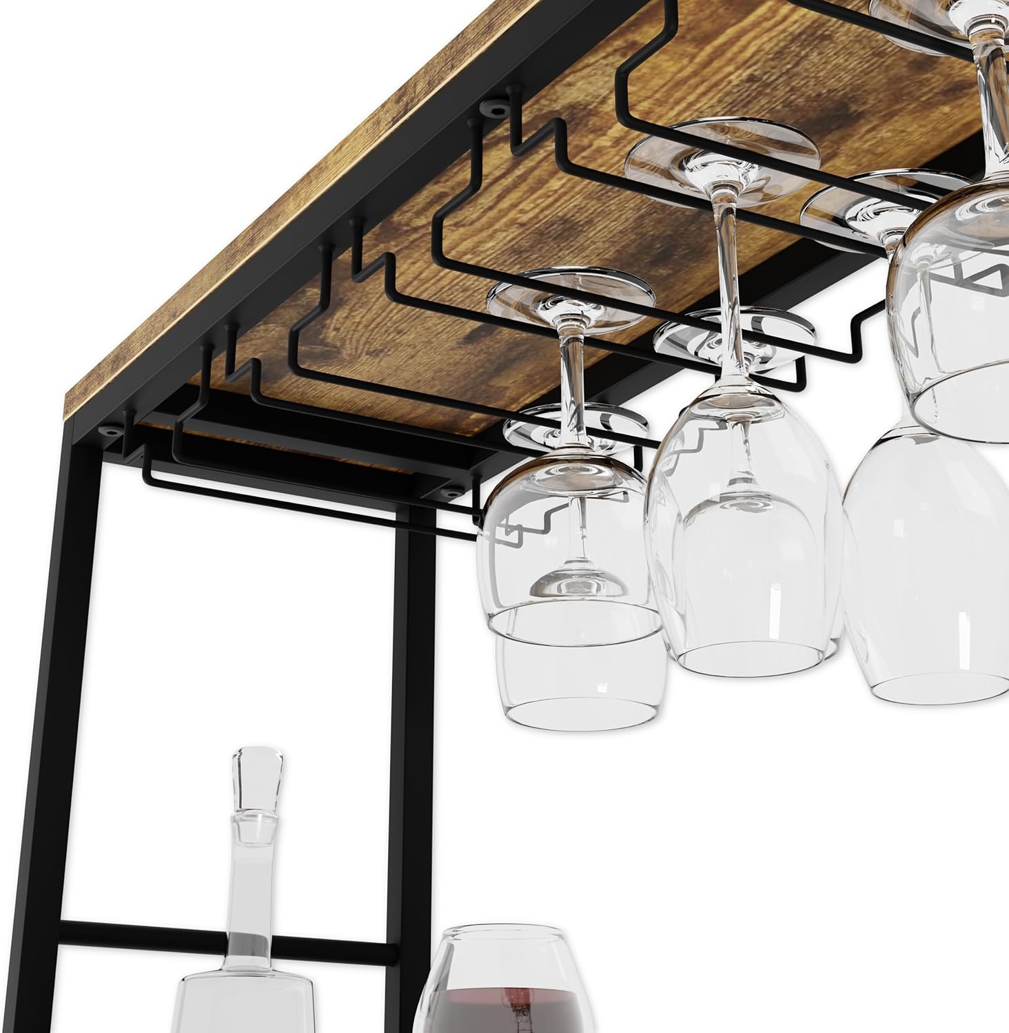 CARLA HOME Large Wine Rack for 20 Bottles with Wood Top - SuperSaverAU - view 6