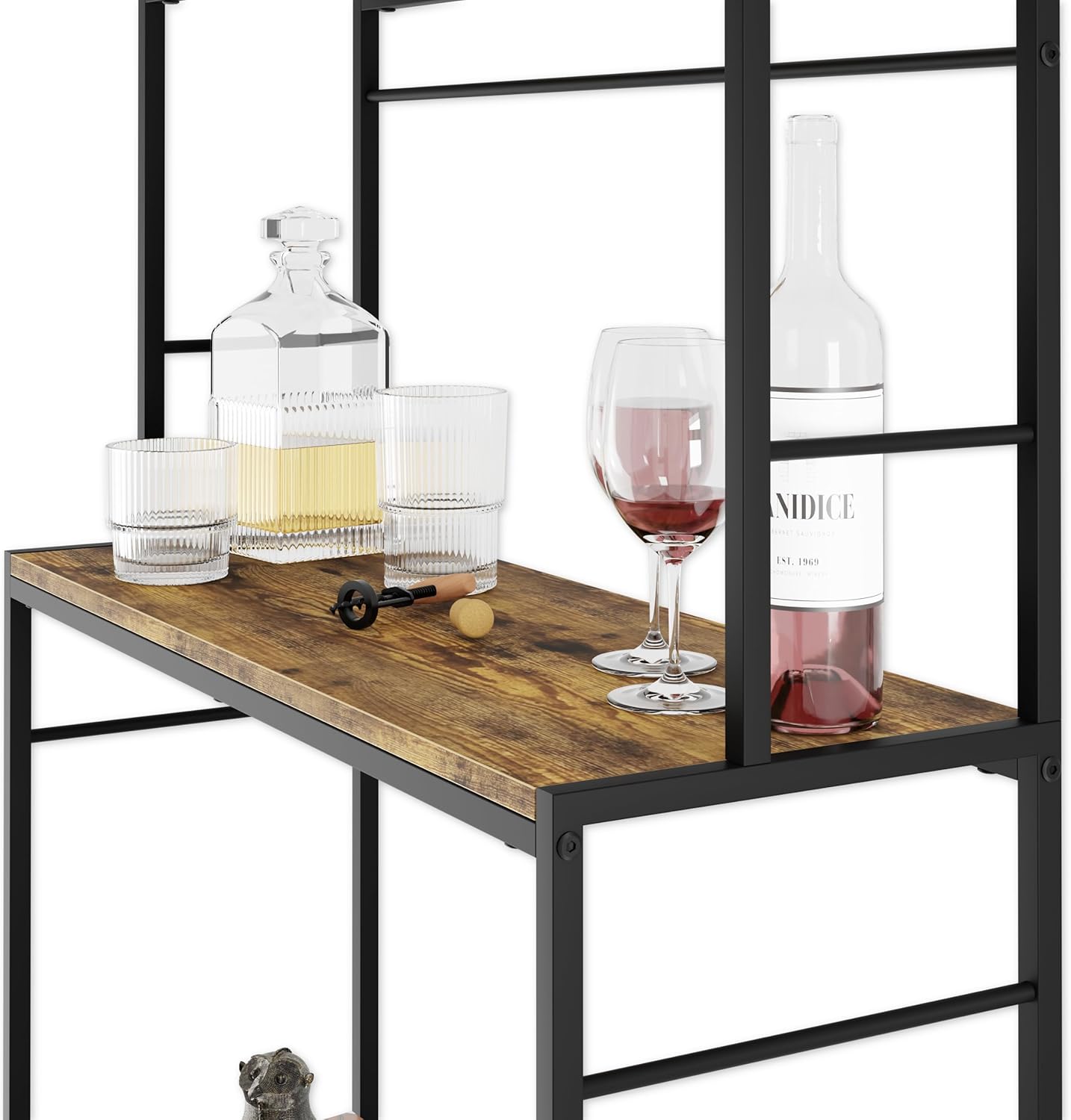CARLA HOME Large Wine Rack for 20 Bottles with Wood Top - SuperSaverAU - view 7