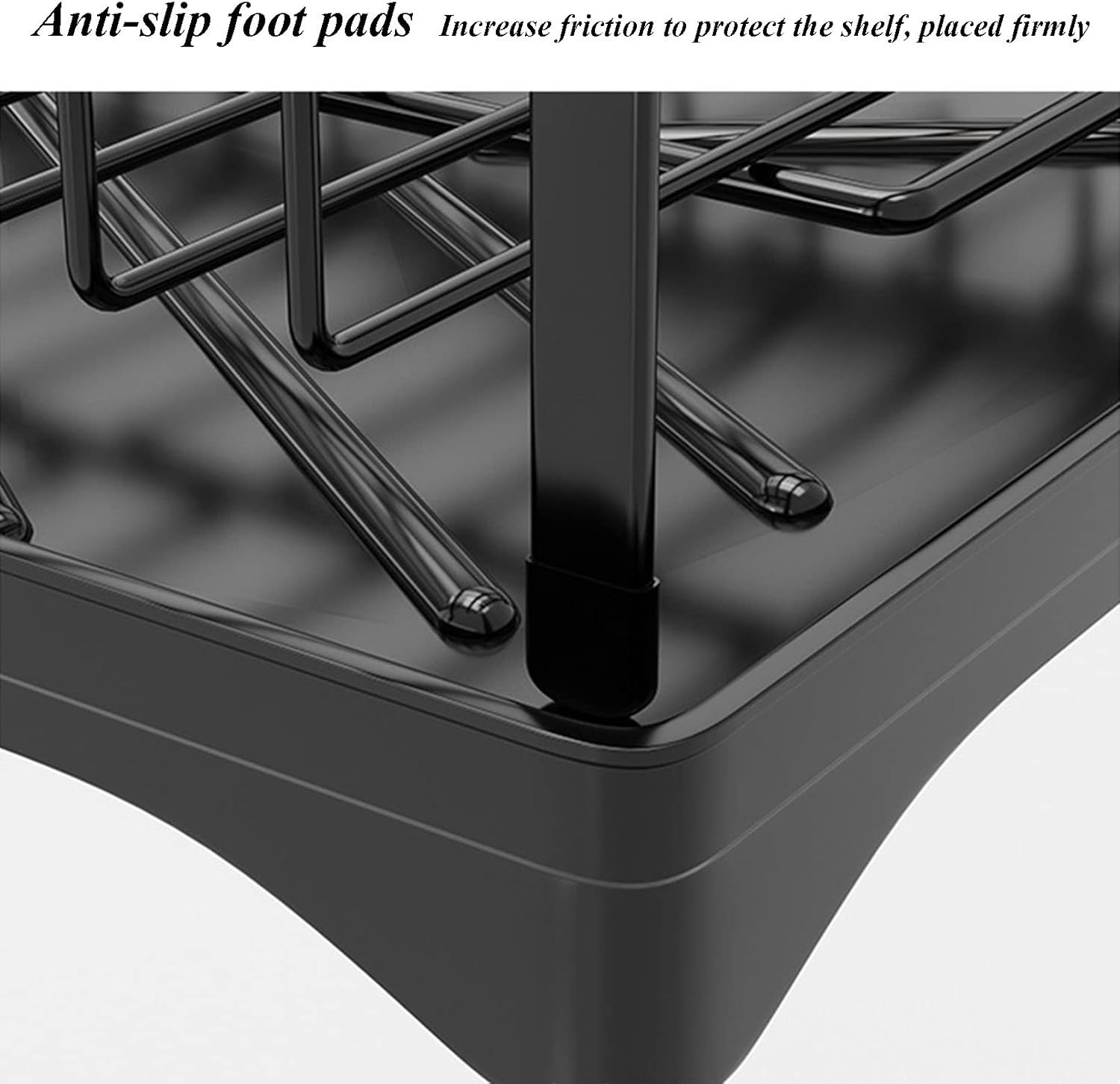 CARLA HOME 2-Tier Large Dish Drying Rack with Drainboard, Utensil Holder, 36 x 38 x 25 cm - SuperSaverAU - view 7