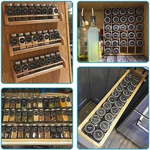 CARLA HOME 24 Glass Spice Jars with Aluminium Lids