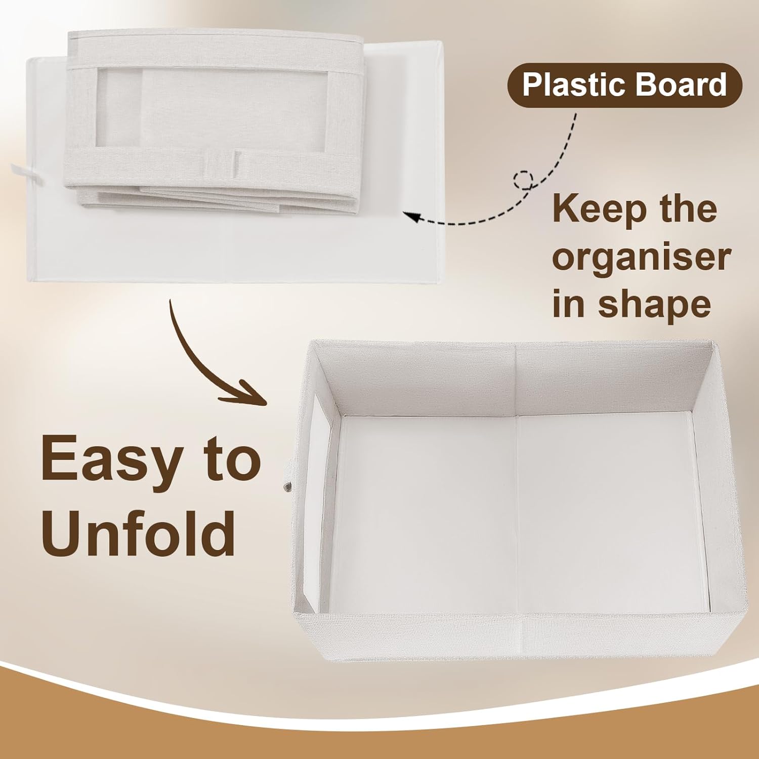 CARLA HOME Closet Storage Bins – 6 Pack with Clear Window