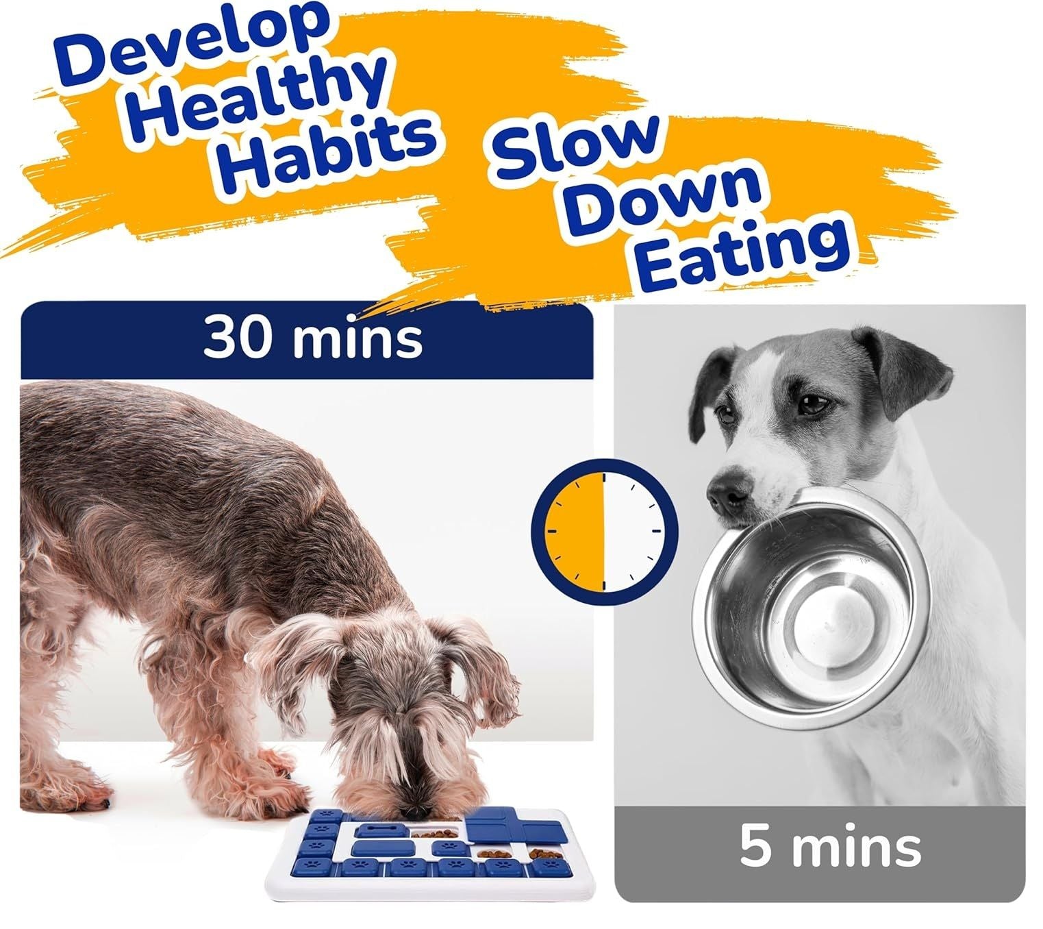 CARLA HOME Interactive Dog Puzzle Toy Slow Feeder Treat Dispenser