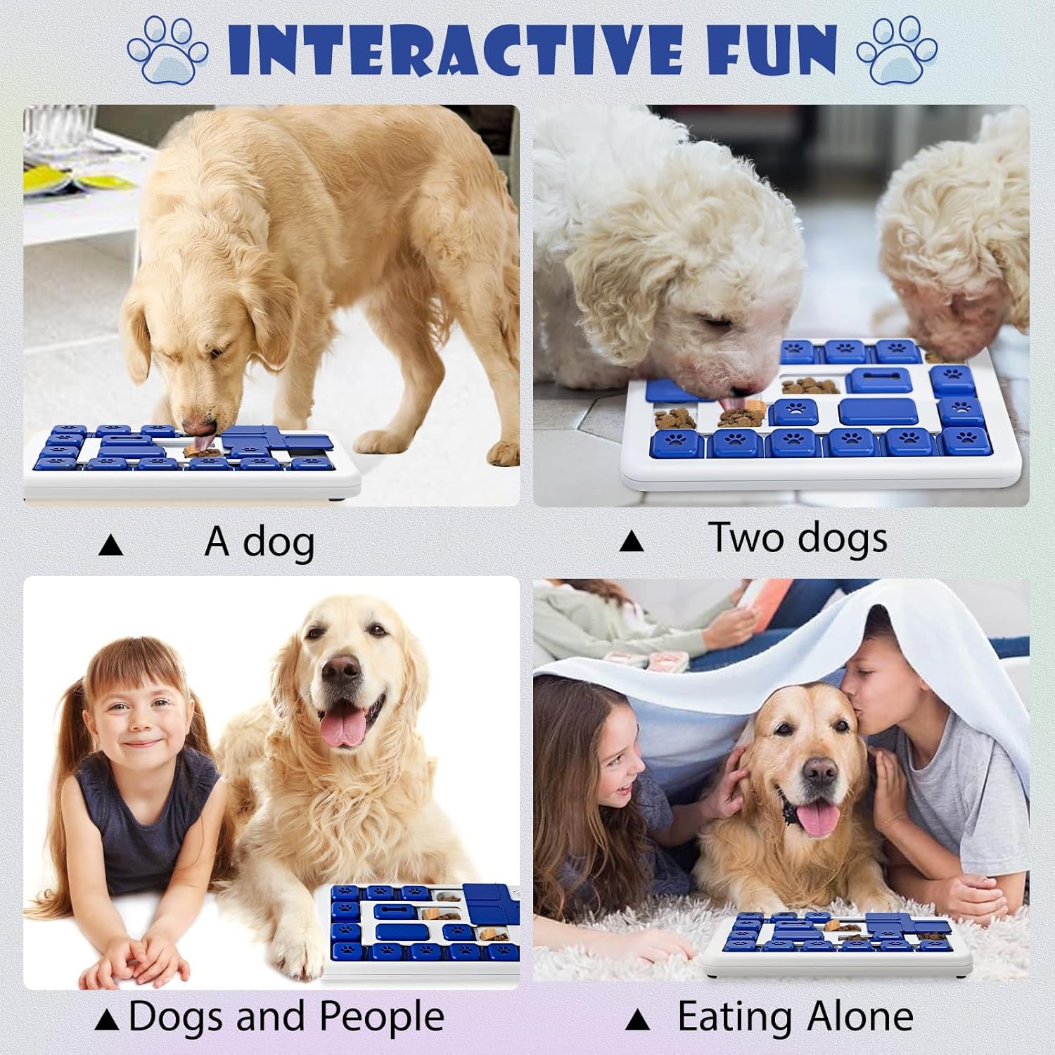 CARLA HOME Interactive Dog Puzzle Toy Slow Feeder Treat Dispenser