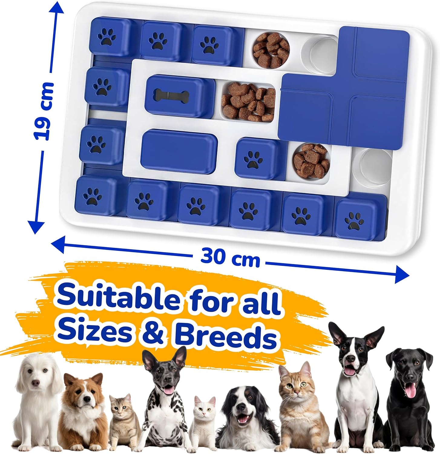 CARLA HOME Interactive Dog Puzzle Toy Slow Feeder Treat Dispenser