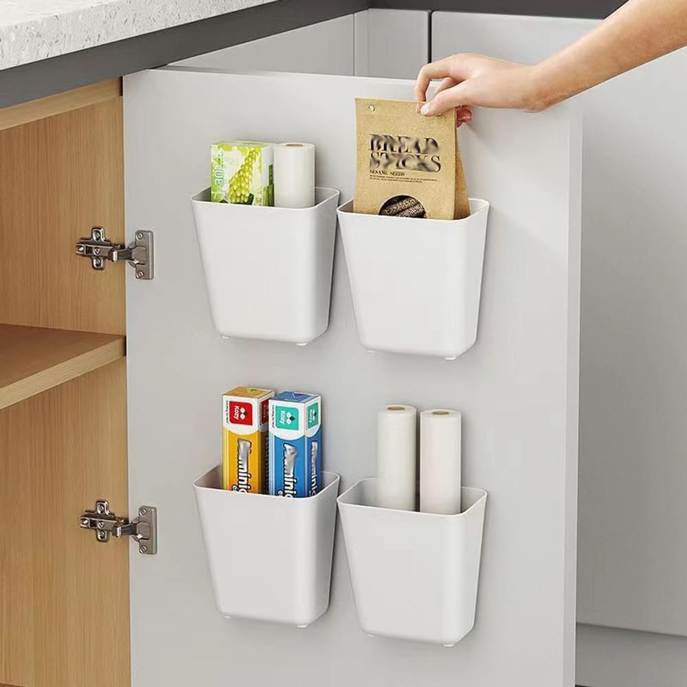 CARLA HOME 4-Pack Self-Adhesive Wall Storage Boxes