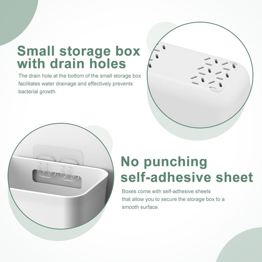 CARLA HOME 4-Pack Self-Adhesive Wall Storage Boxes